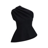 Black Merino Wool Top